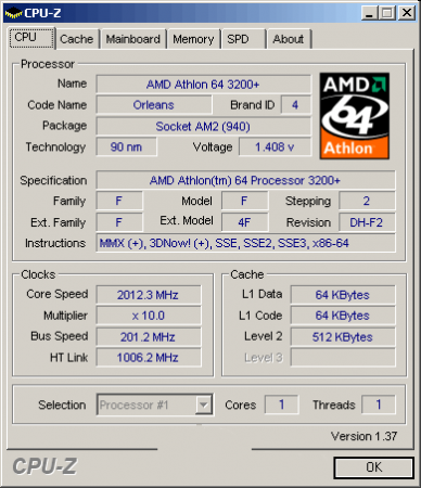 Полуразгон - AMD Athlon 64 3200+ Socket AM2