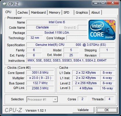 Core i5-661: процессор и встроенное графическое ядро