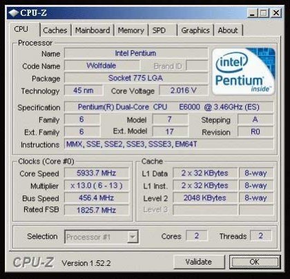 Разгон процессора Intel Pentium E6700 до 5,93 ГГц