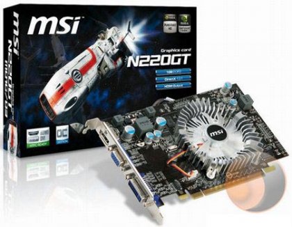 NVIDIA GeForce GT 220 - MSI разогнала видеокарту