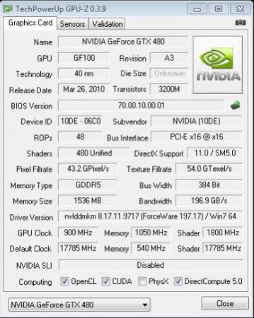 Разгон GeForce GTX 480 под азотом